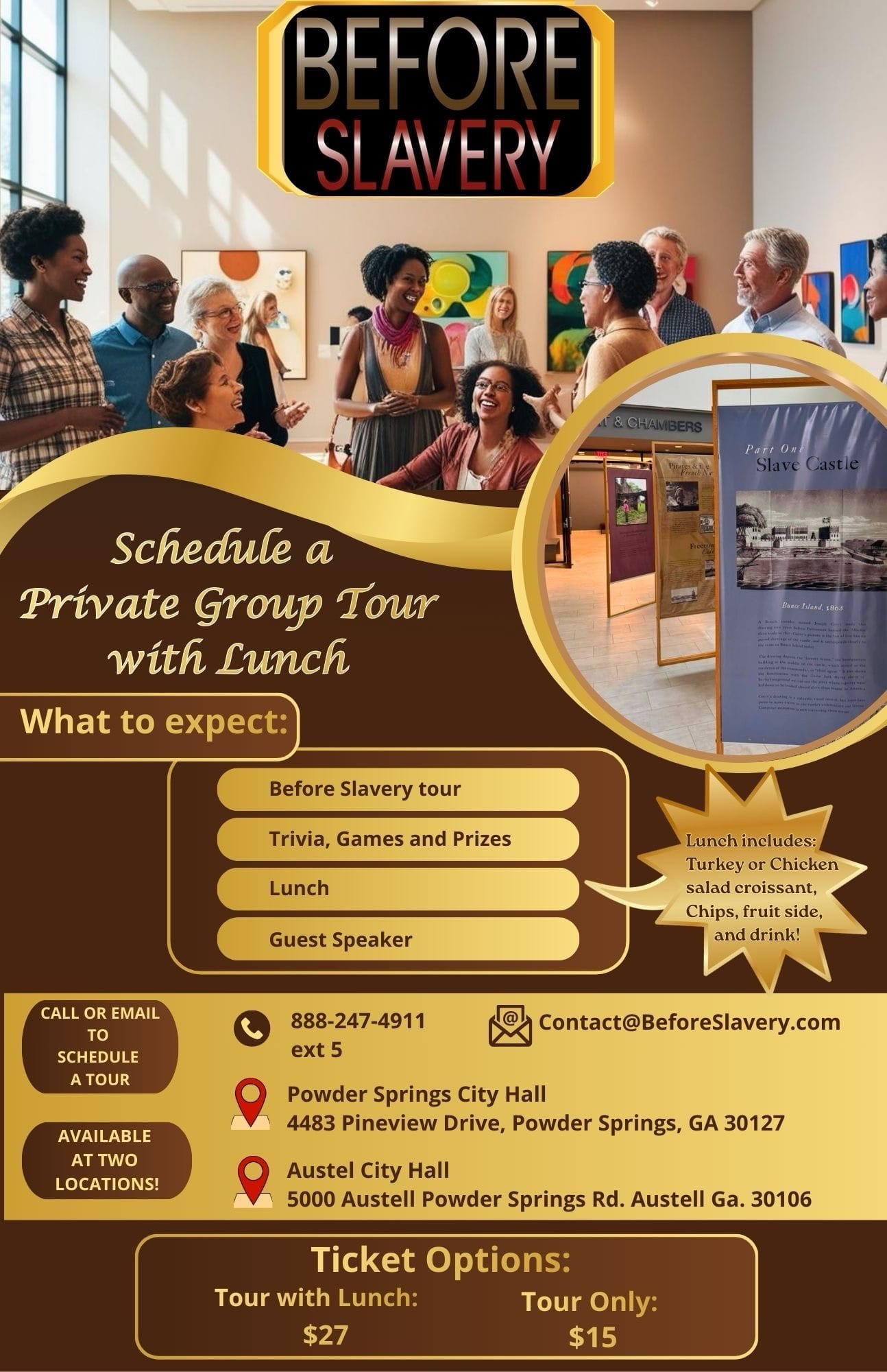 Private Group Tour Flyer